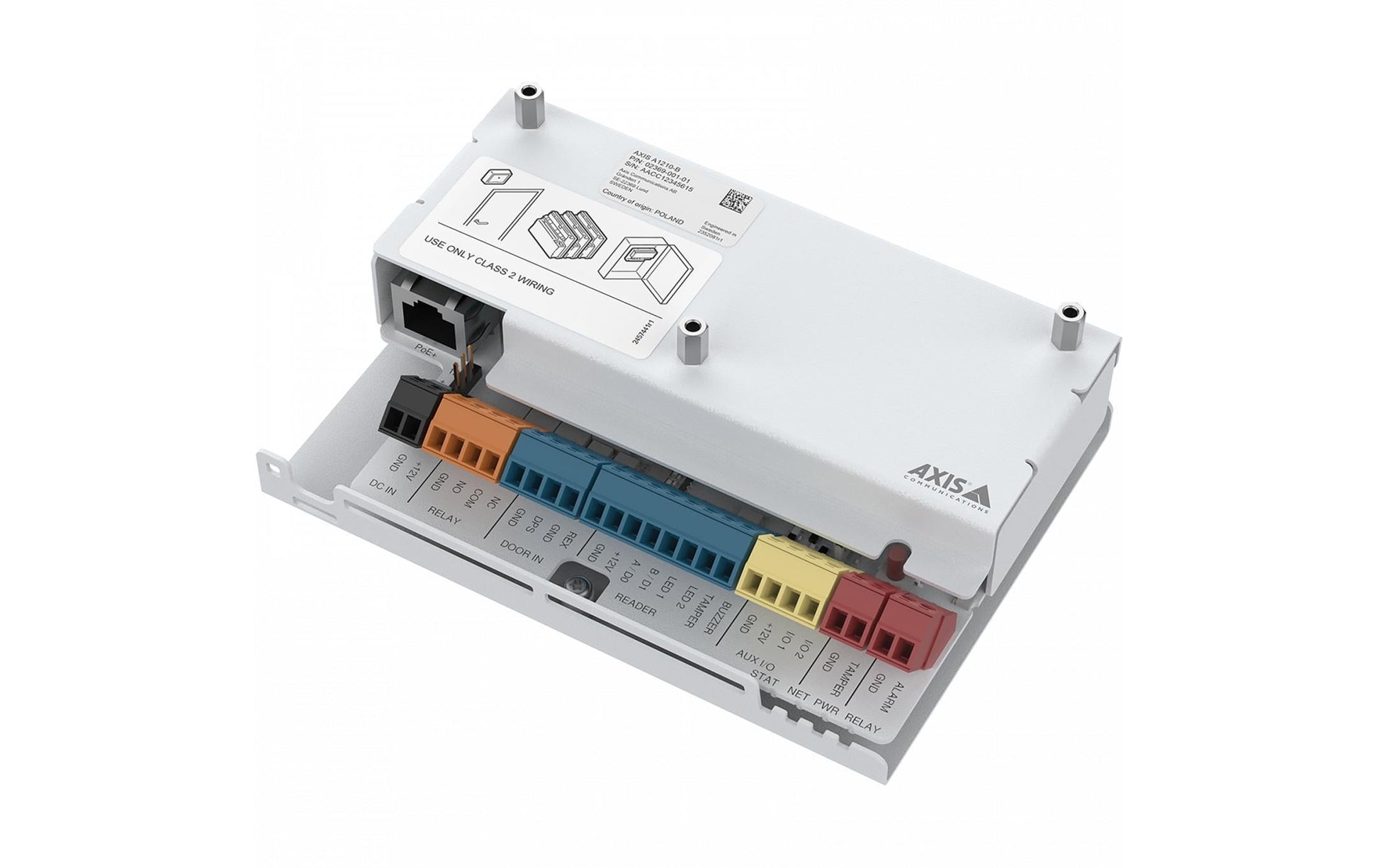 AXIS Netzwerk Türcontroller A1210 Barebone – für eine Tür, Edge System, 134 × 45 × 95 mm, weiss