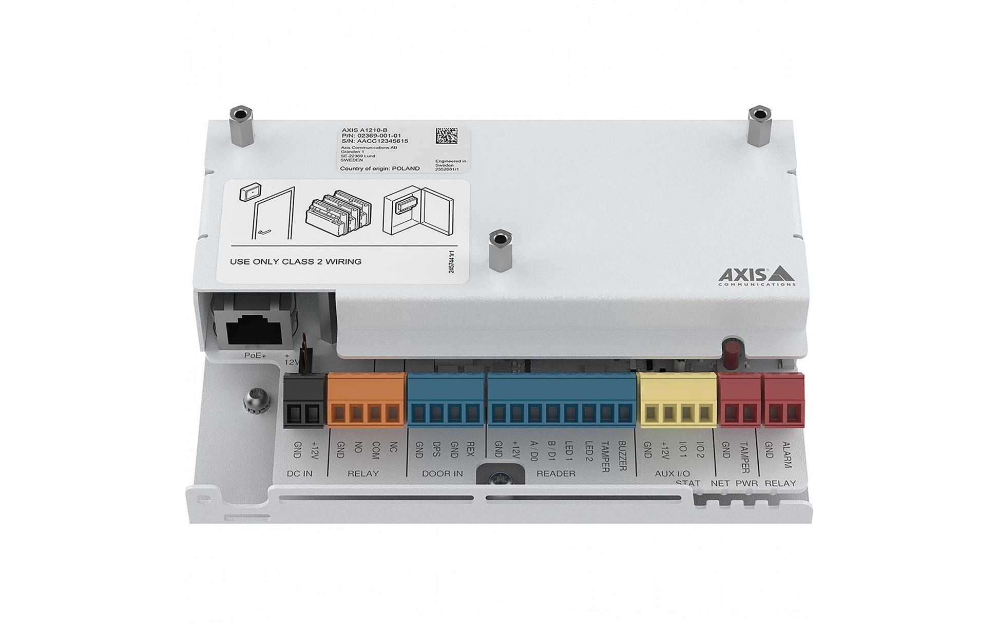 AXIS Netzwerk Türcontroller A1210 Barebone – für eine Tür, Edge System, 134 × 45 × 95 mm, weiss