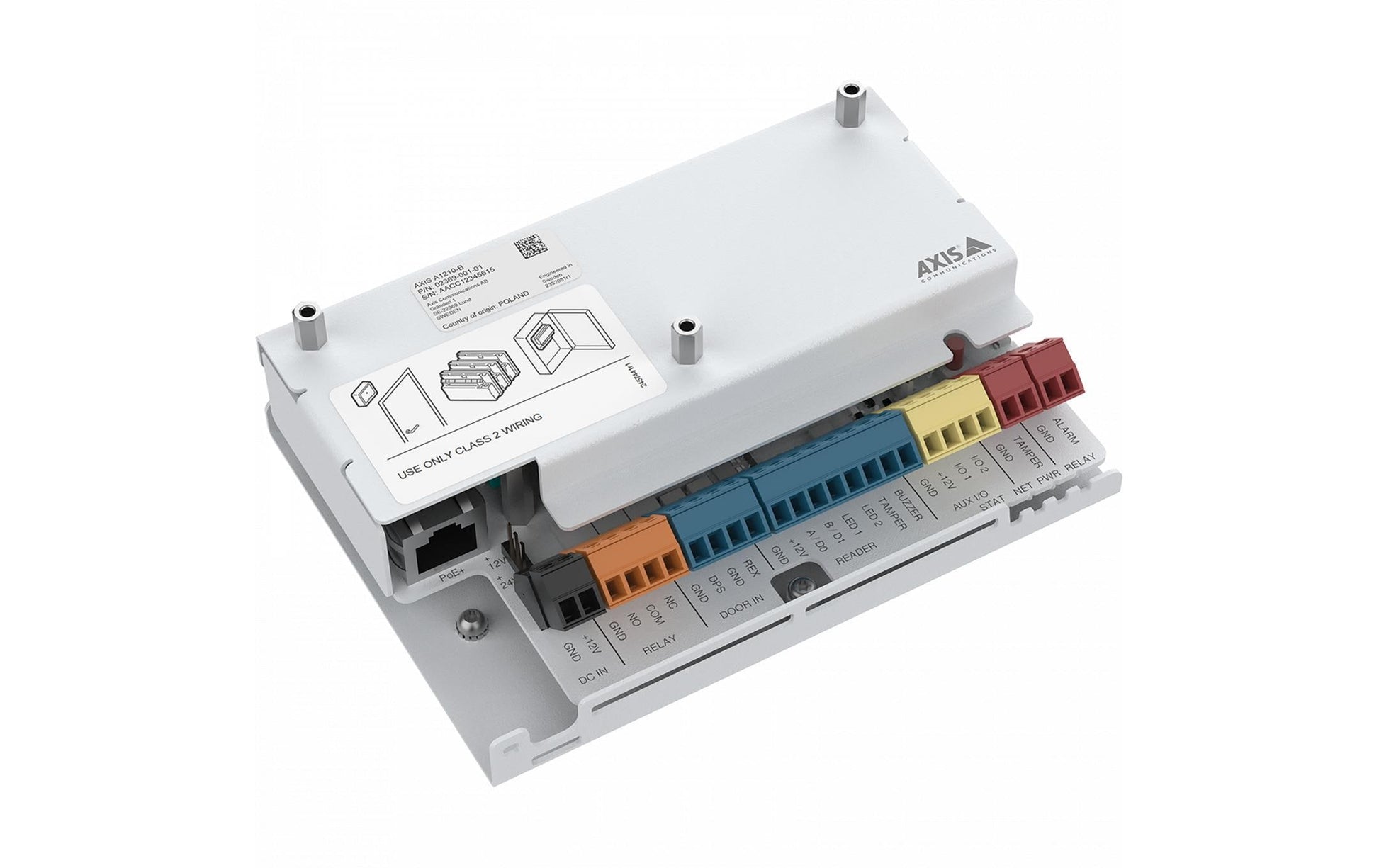 AXIS Netzwerk Türcontroller A1210 Barebone – für eine Tür, Edge System, 134 × 45 × 95 mm, weiss