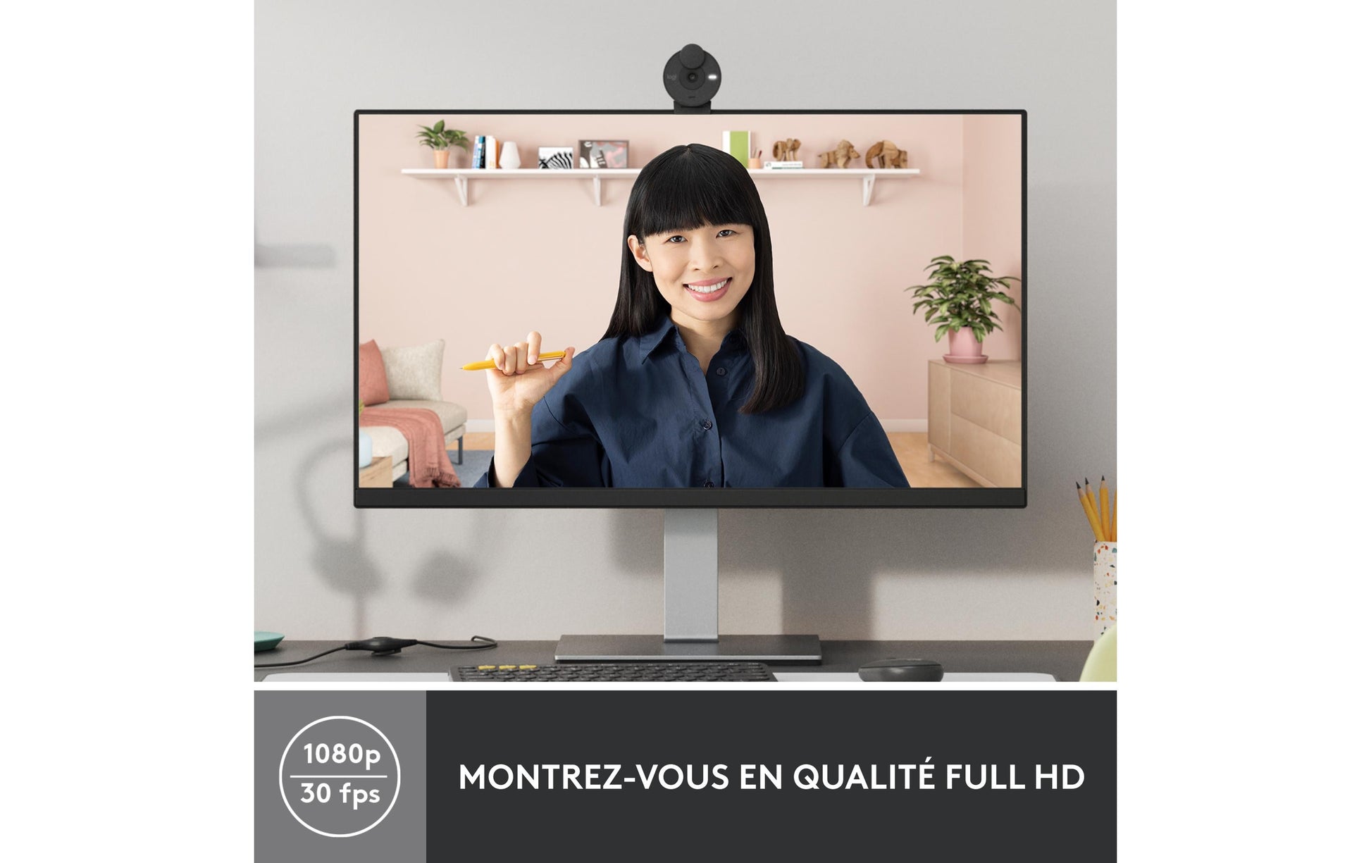 Logitech Brio 300 – Webcam – Full HD 1080p, Graphit