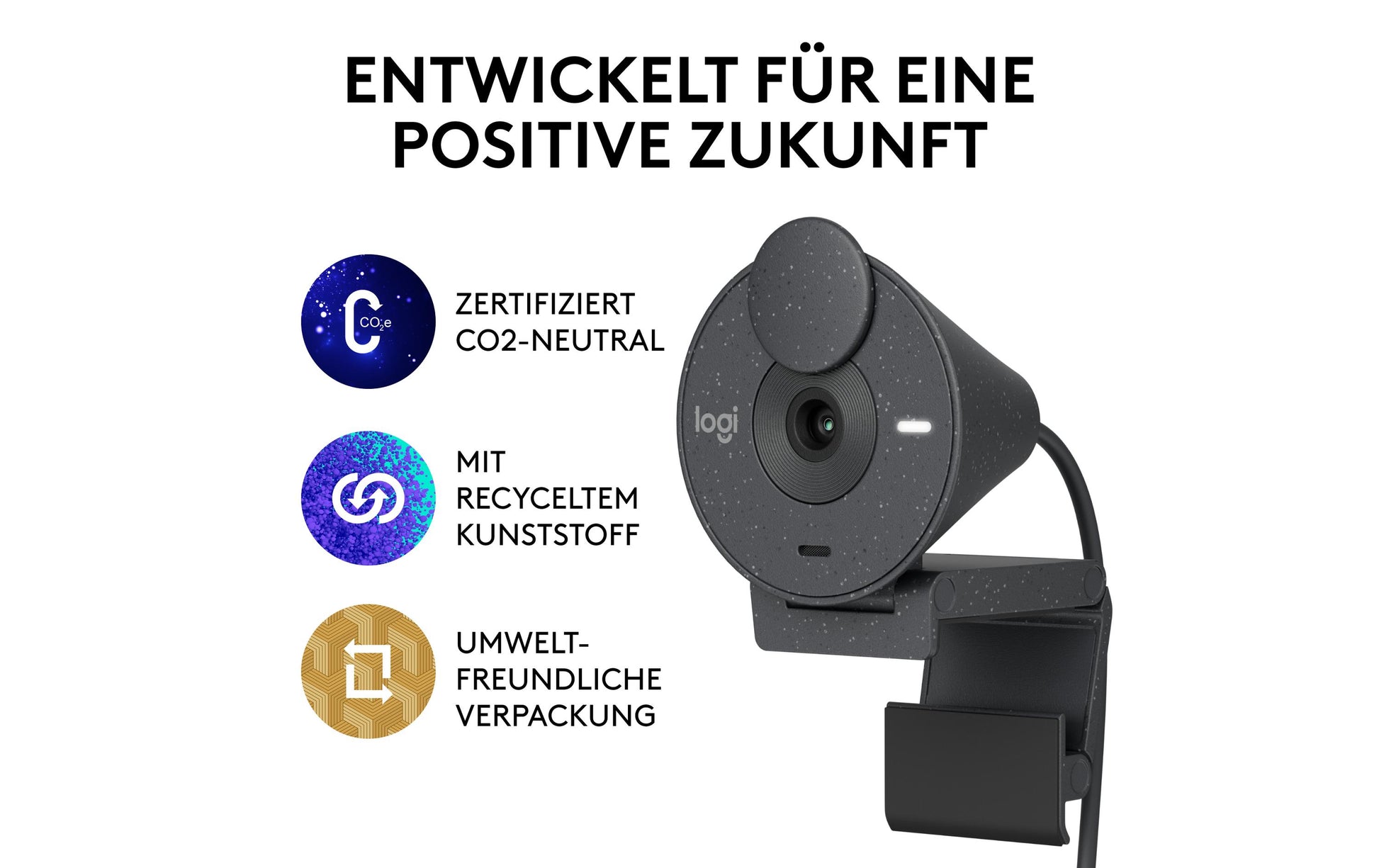 Logitech Brio 300 – Webcam – Full HD 1080p, Graphit