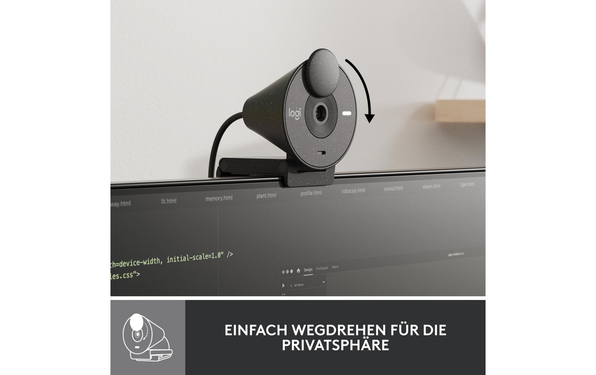 Logitech Brio 300 – Webcam – Full HD 1080p, Graphit