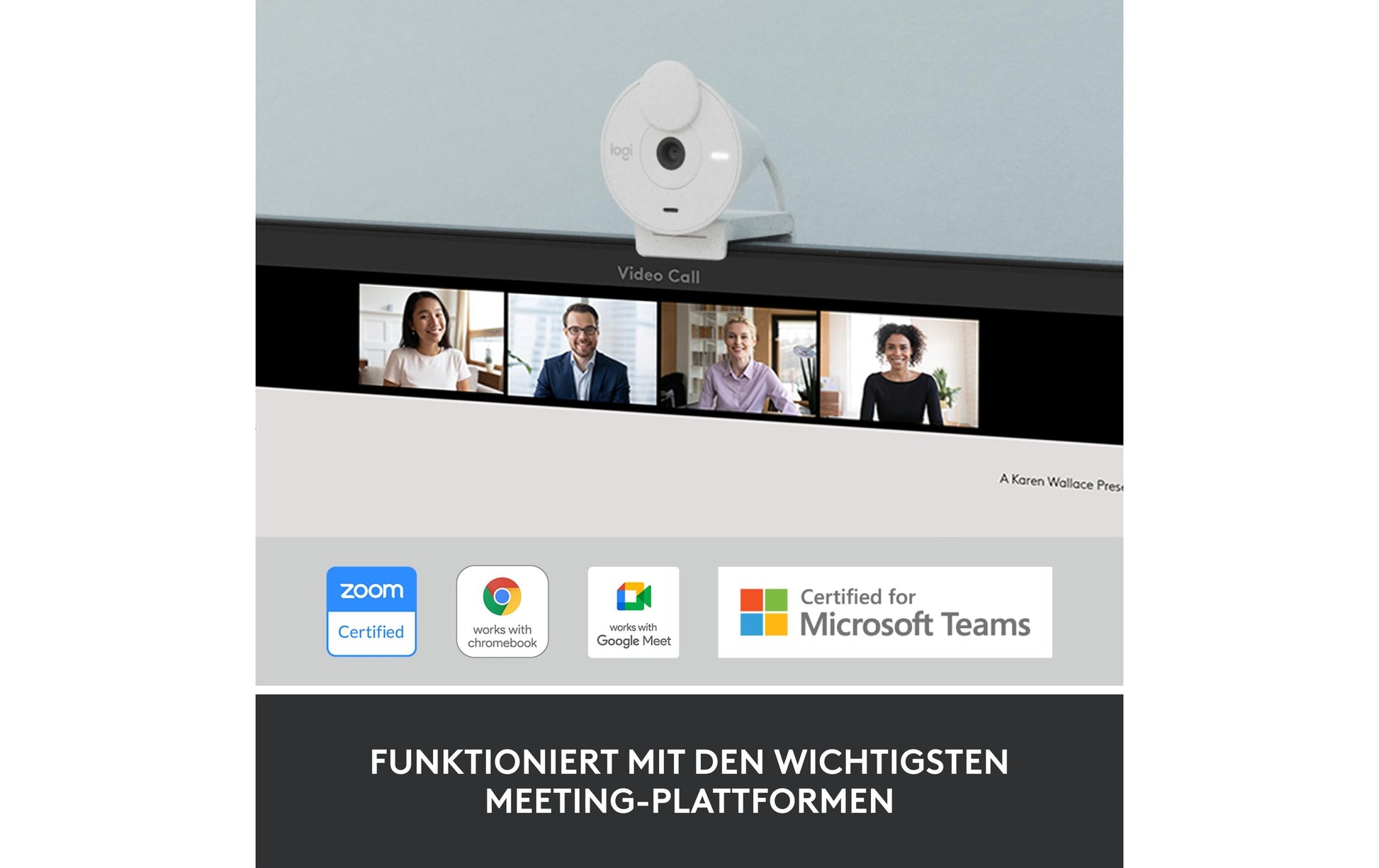Logitech Brio 300 – Webcam – Full HD 1080p, Off-White