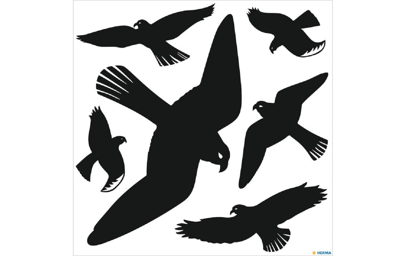 HERMA Warnschild – Warnvögel – 300 mm Höhe – Schwarz, Kunststoff