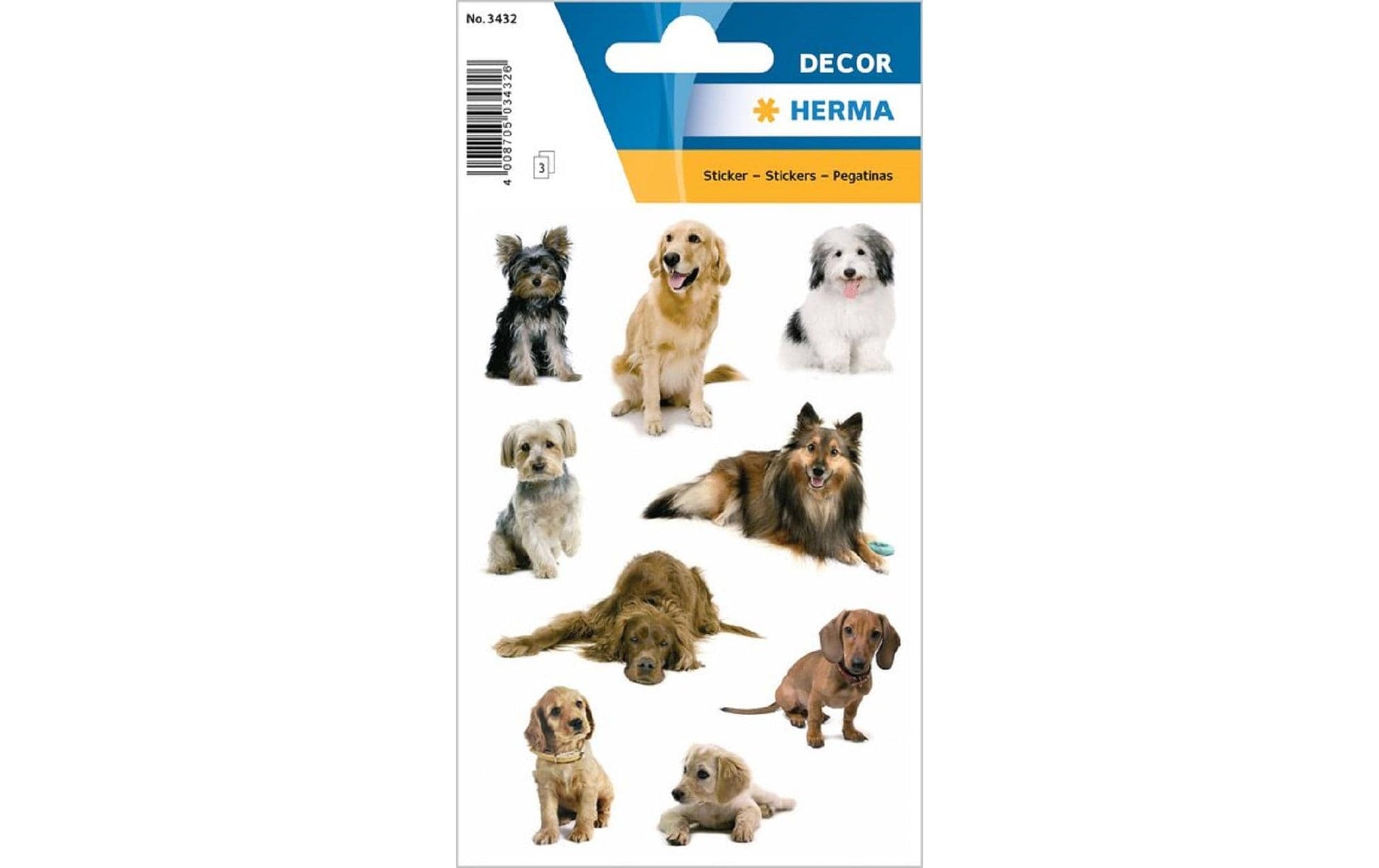 HERMA Schmucketiketten – Hundefotos – 27 Stück – permanent – mehrfarbig