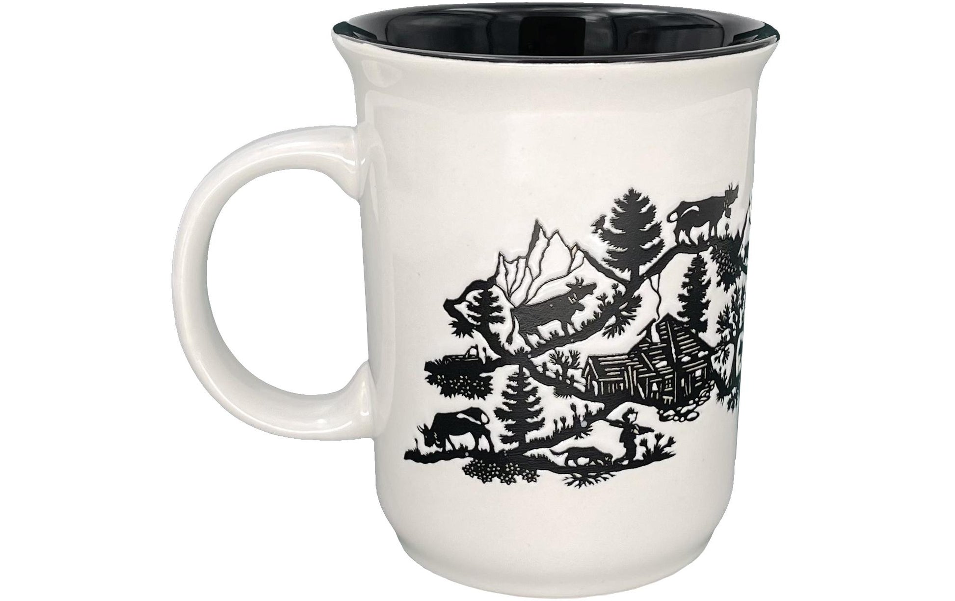 Heidi Cheese Line Kaffeetasse – 350 ml, Porzellan, Weiss, spülmaschinenfest, mikrowellengeeignet