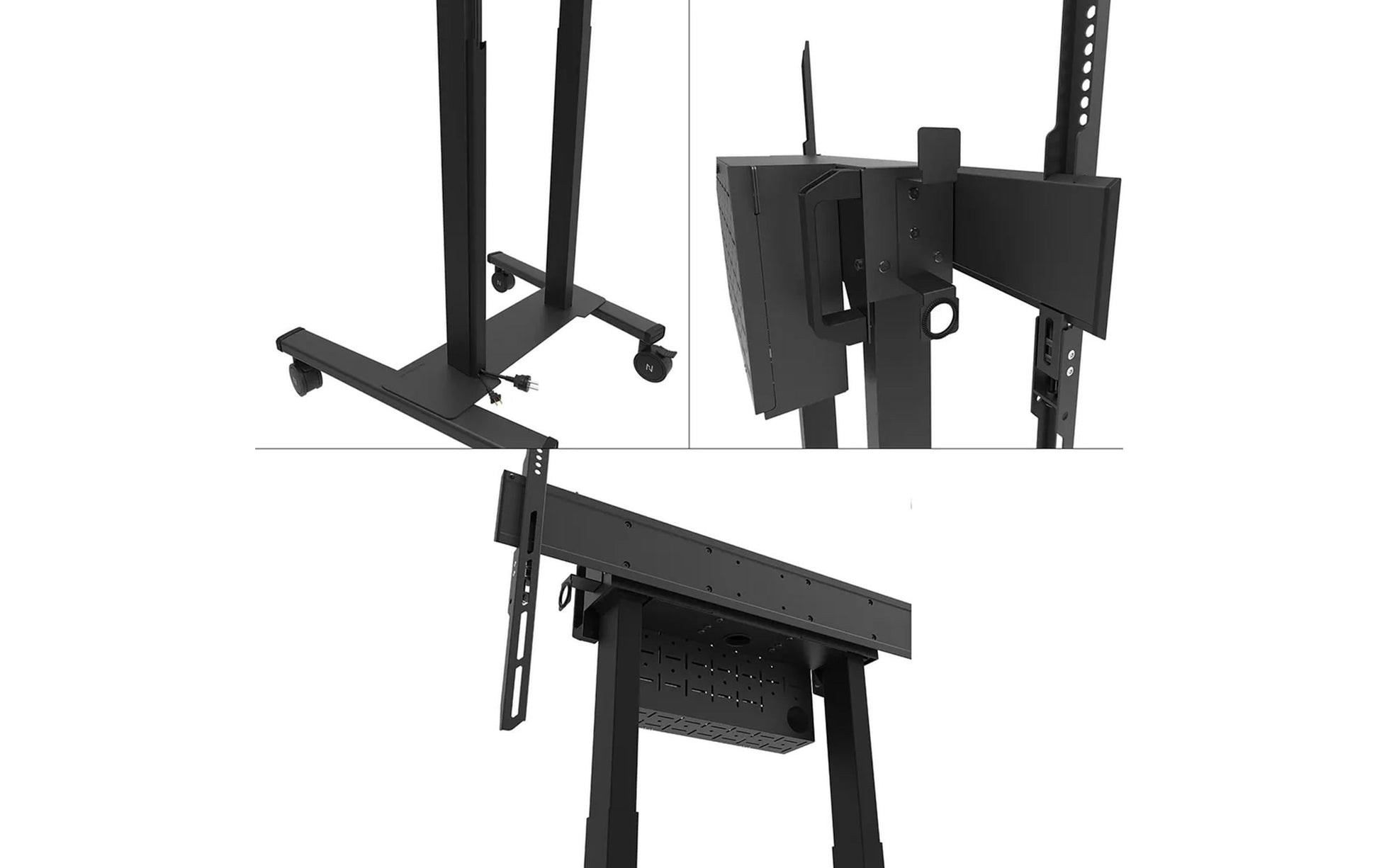 Neomounts FL55-875BL1 – Trolley, motorisiert, für 55–100", VESA 100×100–800×600, bis 110 kg