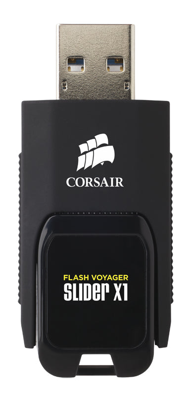 Corsair Flash Voyager Slider X1 – 64 GB, USB 3.2 Gen 1 (USB-A), 130 MB/s – für Windows, Mac, Linux