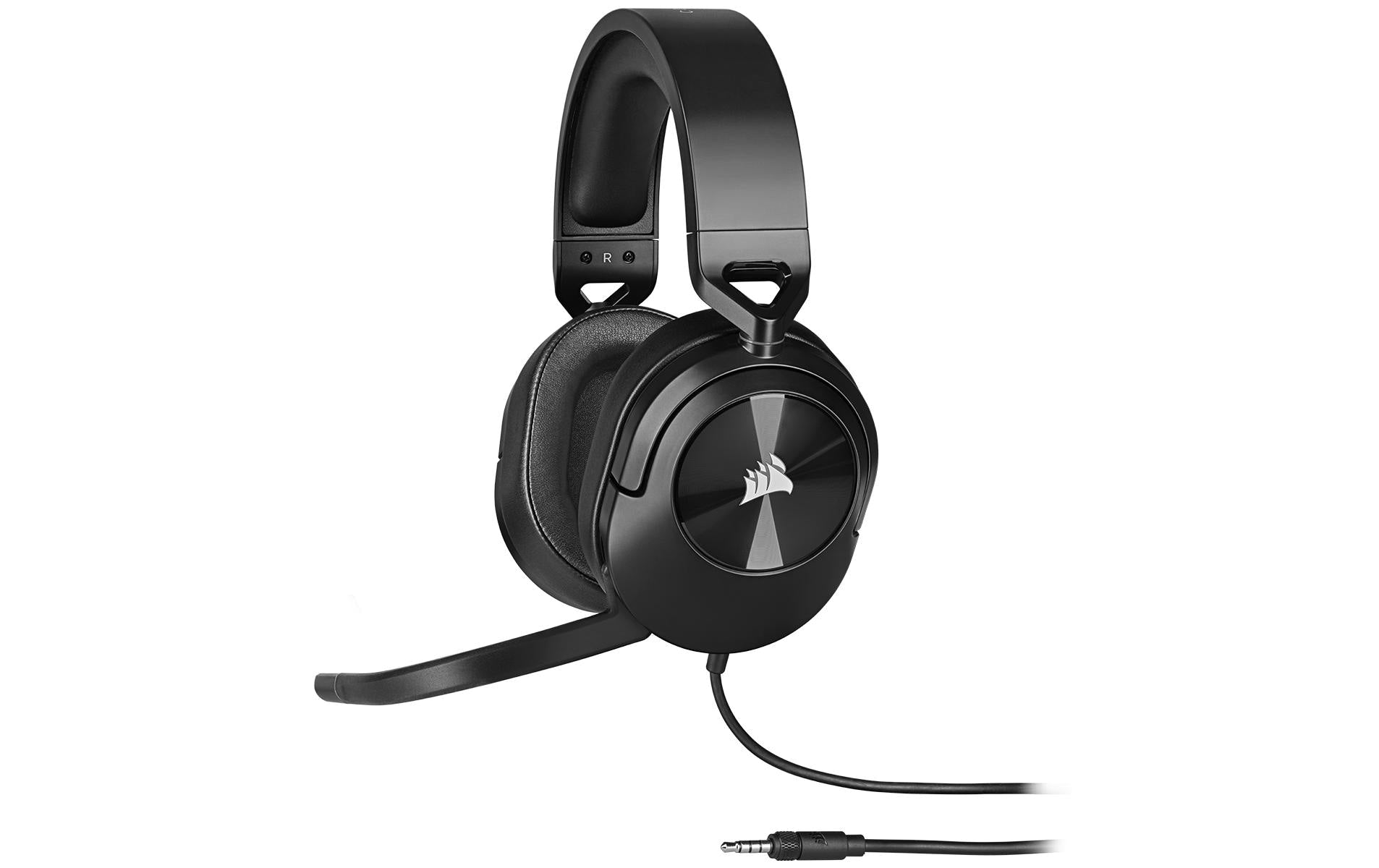 Corsair HS55 Stereo Carbon – On-Ear Gaming-Headset – 3,5 mm Klinke, abnehmbares Mikrofon – Karbon