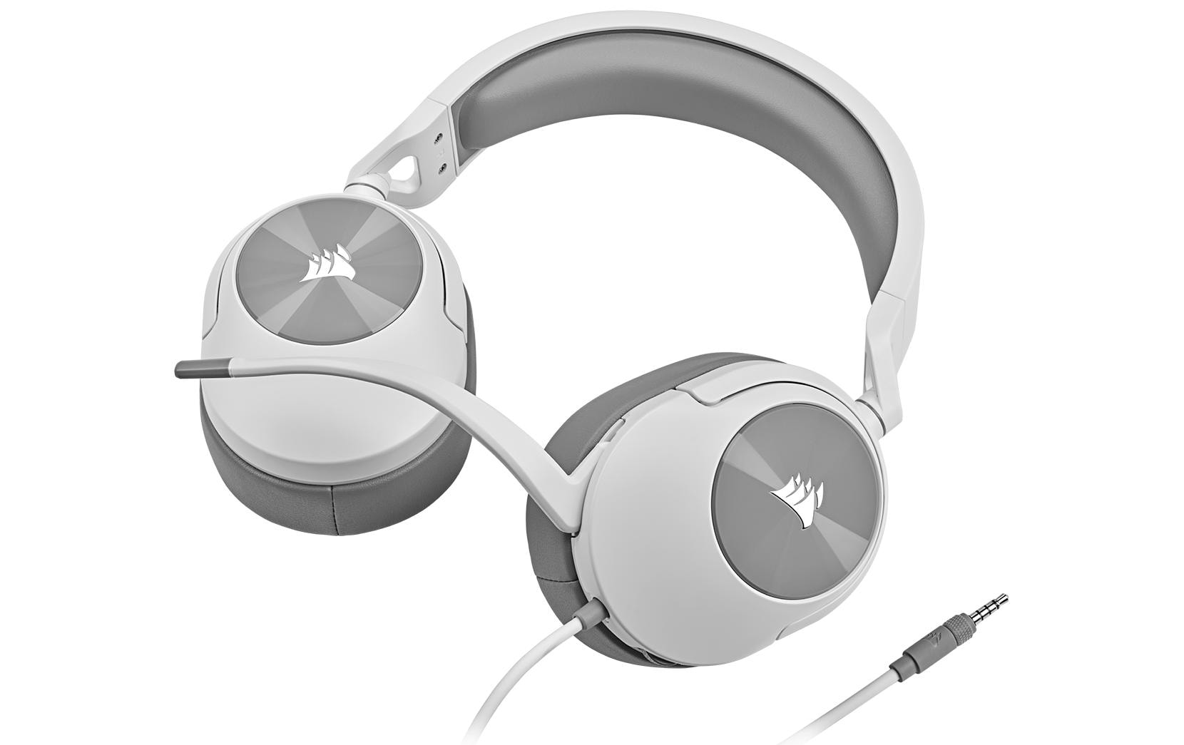 Corsair HS55 Stereo – Over-Ear Gaming-Headset – 3,5 mm Klinke, Stummschaltung – Weiss – für PC