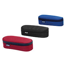 Herlitz Schlamperetui (Hartschale), schwarz, blau, rot, Polyester, 21,5 × 6 × 9 cm, 3er-Pack