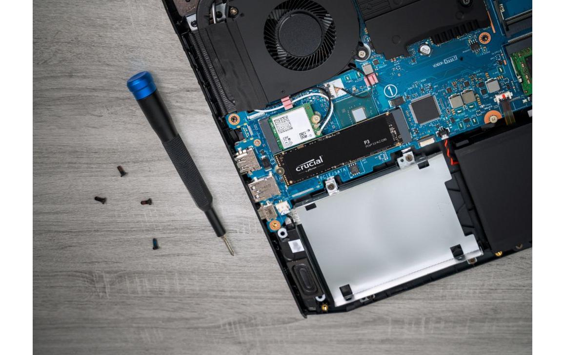 Crucial P3 2 TB M.2 2280 NVMe PCIe 3.0 x4 – Lesen 3500 MB/s, Schreiben 3000 MB/s
