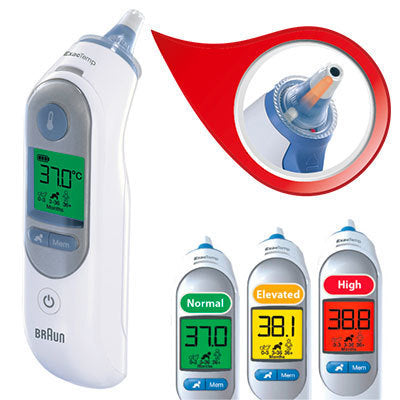 Braun ThermoScan 7 IRT6520 – Infrarot-Ohrthermometer – für Neugeborene, 9 Speicherplätze