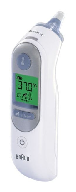 Braun ThermoScan 7 IRT6520 – Infrarot-Ohrthermometer – für Neugeborene, 9 Speicherplätze