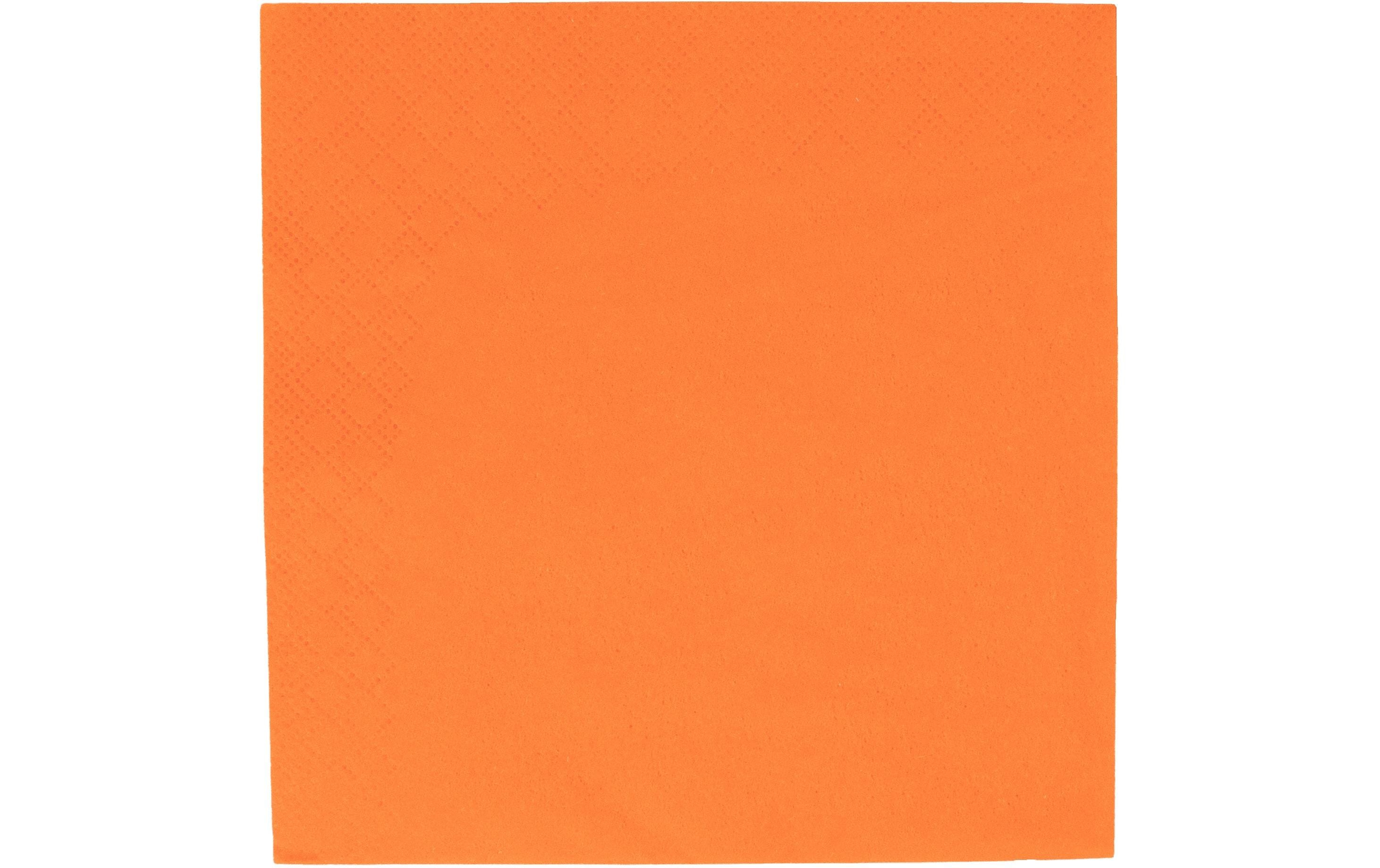 Elco Servietten orange – 33 × 33 cm, 3-lagig, 1/4-Falz – 100 Stück