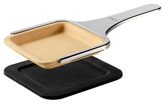 Stöckli Tonpfännchen-Set – Ø 10,5 cm, Keramik – für PizzaGrill, 4 Stk.