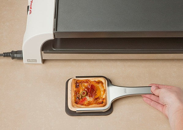Stöckli Tonpfännchen-Set – Ø 10,5 cm, Keramik – für PizzaGrill, 4 Stk.