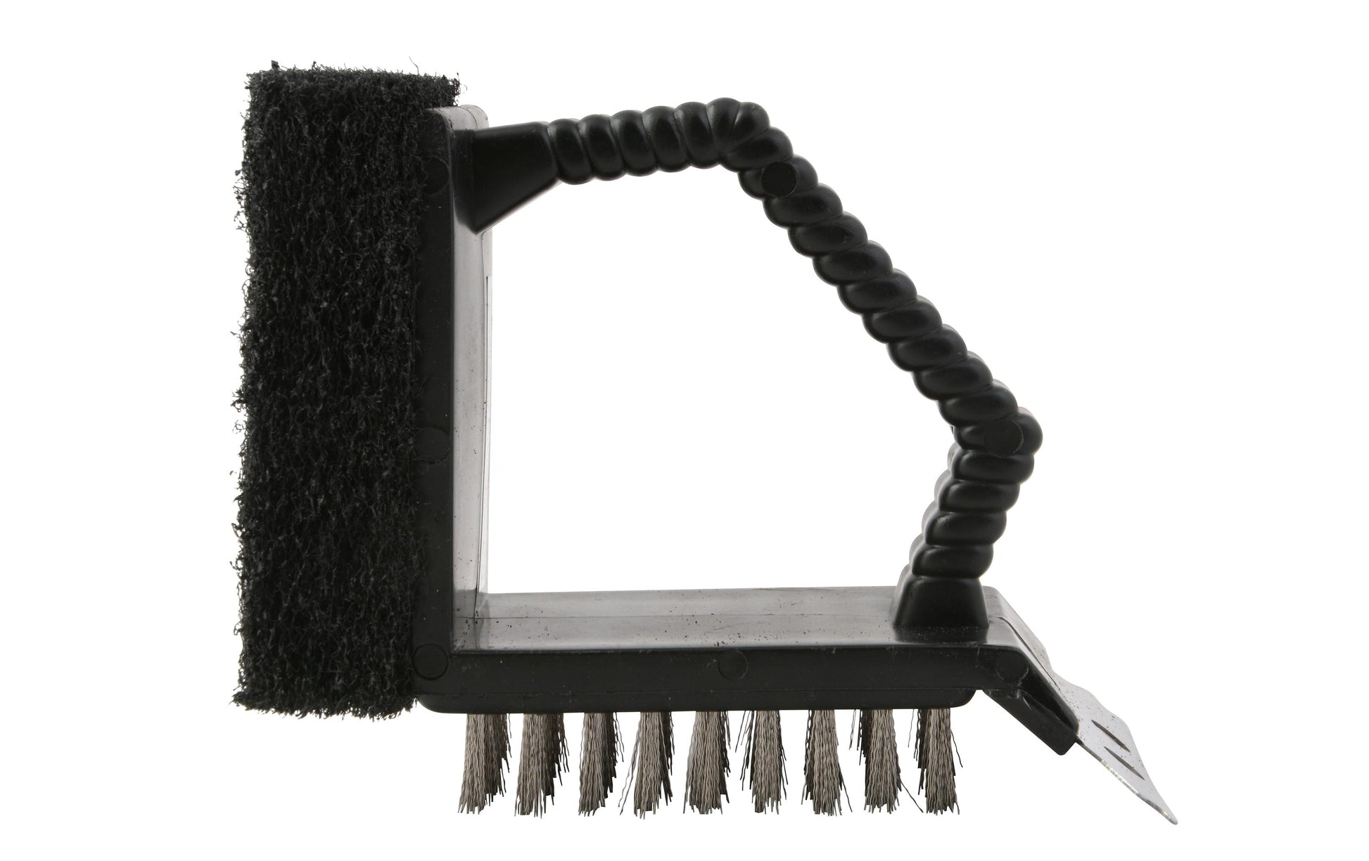 DANGRILL Grillbürste – Polypropylen (PP)/Metall, 15,5×12,5×9,5 cm, schwarz, für Grillrost, 1 Stück