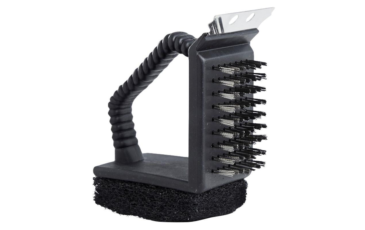 DANGRILL Grillbürste – Polypropylen (PP)/Metall, 15,5×12,5×9,5 cm, schwarz, für Grillrost, 1 Stück