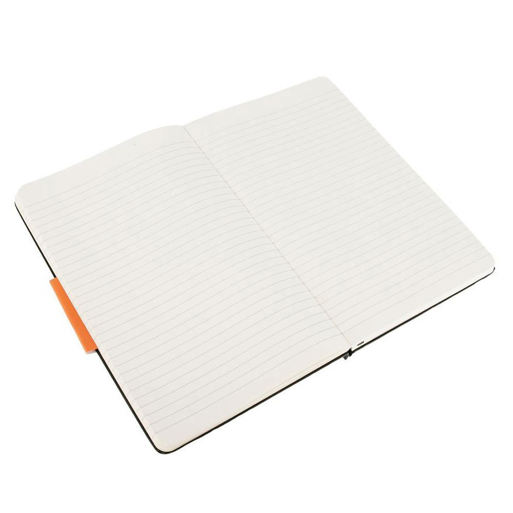 Moleskine Notizbuch, 130 × 210 mm, liniert, Leimbindung, Hardcover, 240 Seiten, 70 g/m² – schwarz