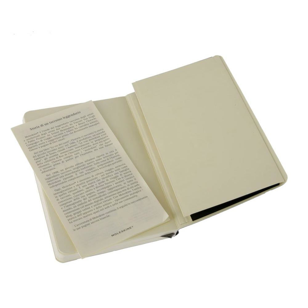 Moleskine Notizbuch, 130 × 210 mm, blanko, Leimbindung, Softcover, 192 Seiten – schwarz