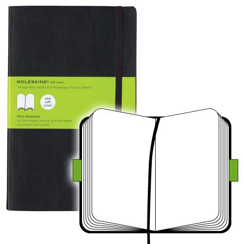 Moleskine Notizbuch, 130 × 210 mm, blanko, Leimbindung, Softcover, 192 Seiten – schwarz