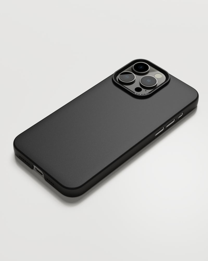 Nudient Backcover – für Apple iPhone 15 Pro Max, MagSafe, Kunststoff, Ink Black