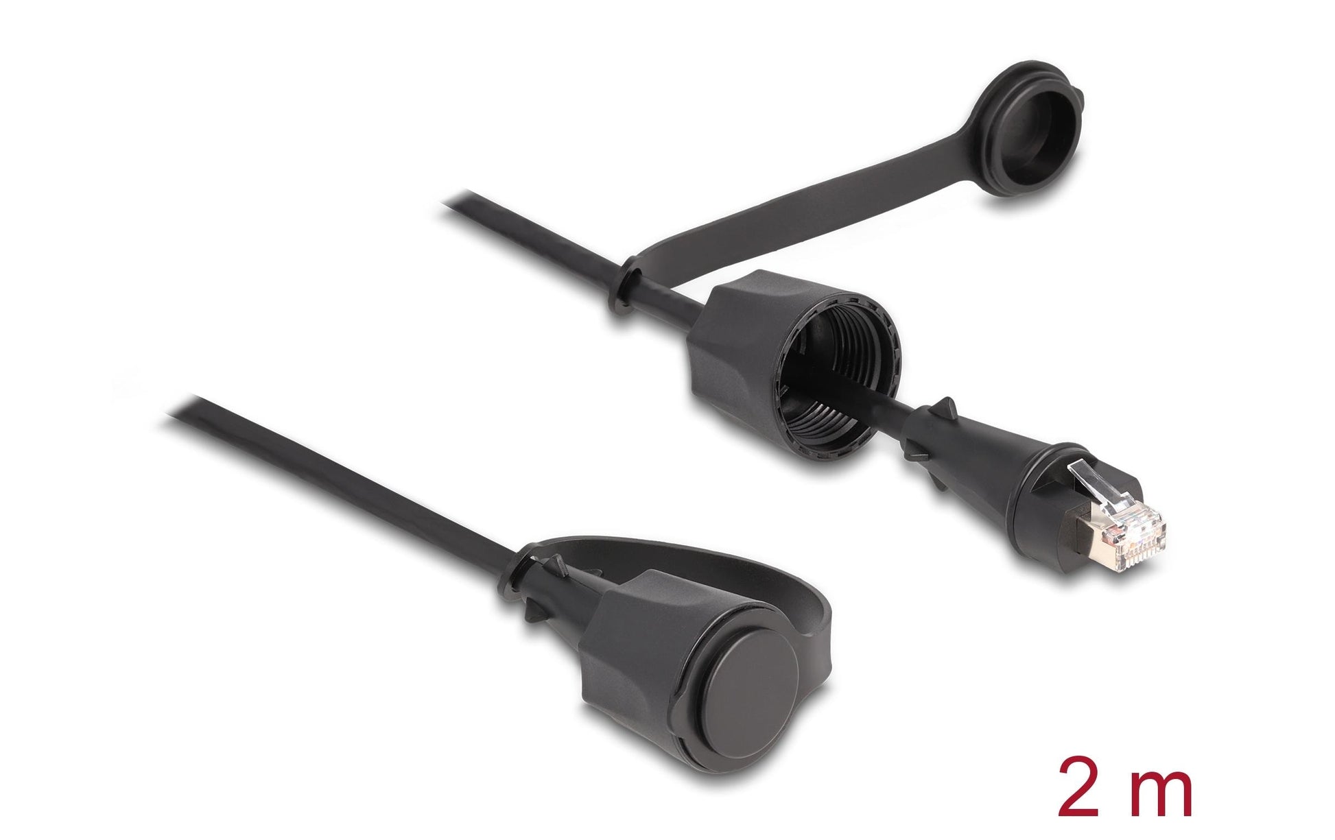 DeLOCK Patchkabel – Cat6 S/UTP (STP), 2 m, Schwarz, RJ-45