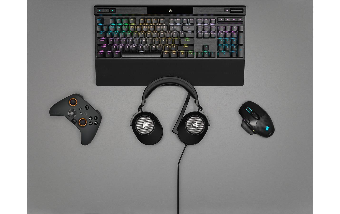 Corsair HS65 Surround Carbon – On-Ear Gaming-Headset – 3,5 mm, abnehmbares Mikrofon