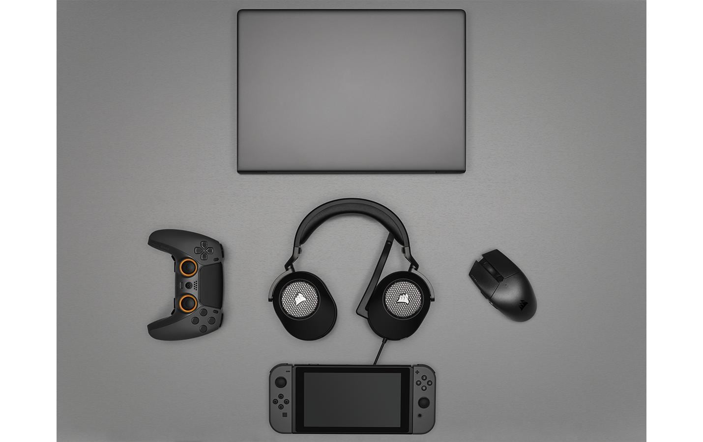 Corsair HS65 Surround Carbon – On-Ear Gaming-Headset – 3,5 mm, abnehmbares Mikrofon