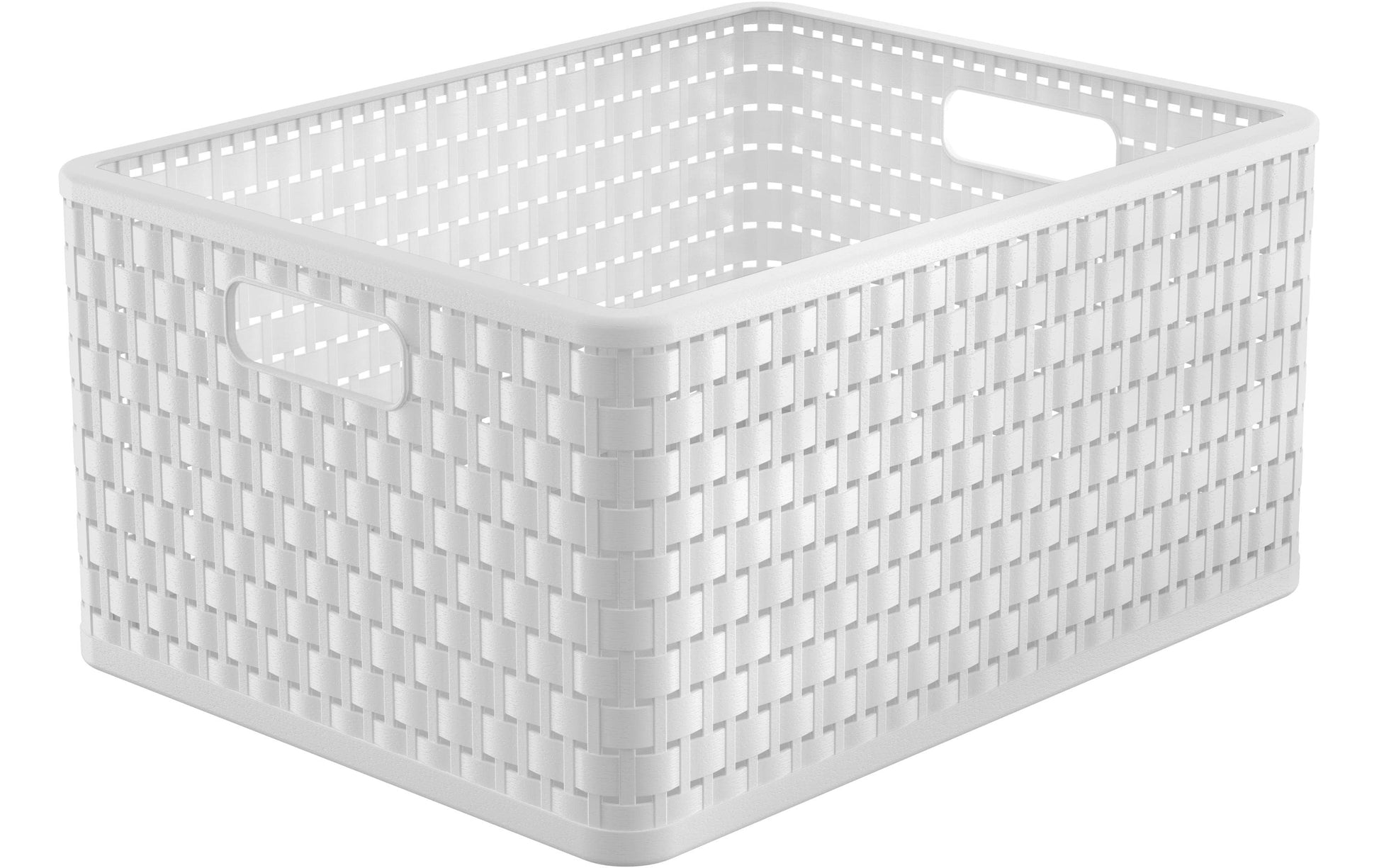 Rotho Country Aufbewahrungskorb 28 l – Polypropylen (PP) – Weiss – für A4 – 430 × 215 × 330 mm