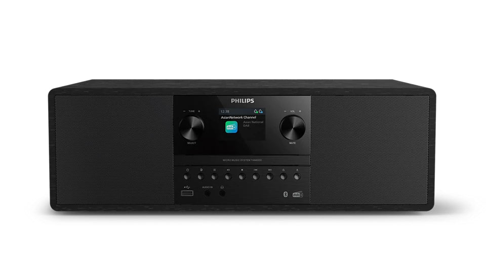 Philips TAM6500/10 – Stereo-Vollverstärker, 2×50 W, CD, DAB+/FM, Bluetooth 6.0, USB, 3,5 mm – Schwarz