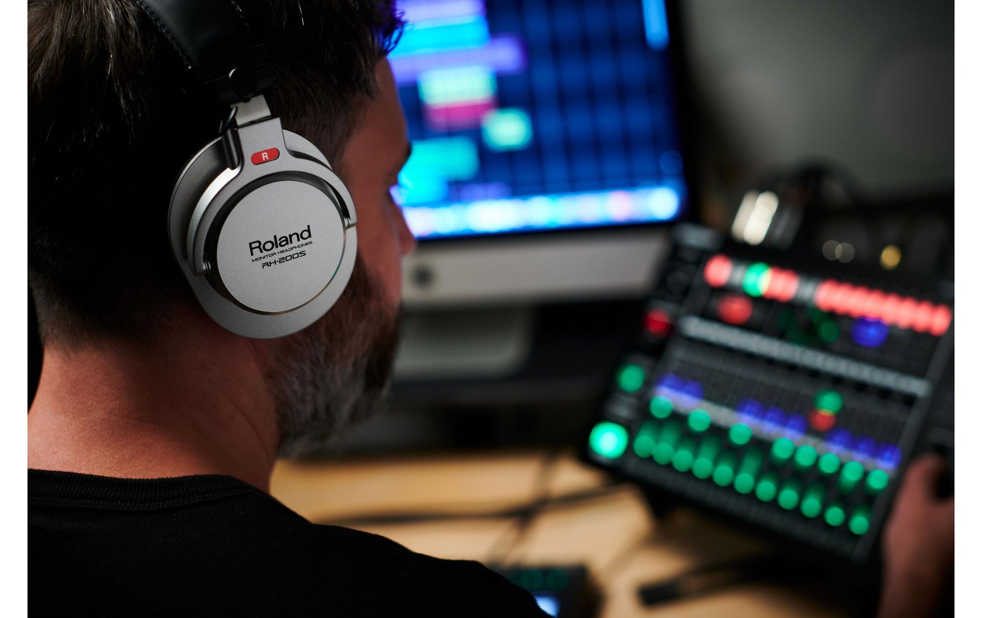 Roland RH-200S – Over-Ear Studiokopfhörer – geschlossen, 6,35 mm, 65 Ω – Silber