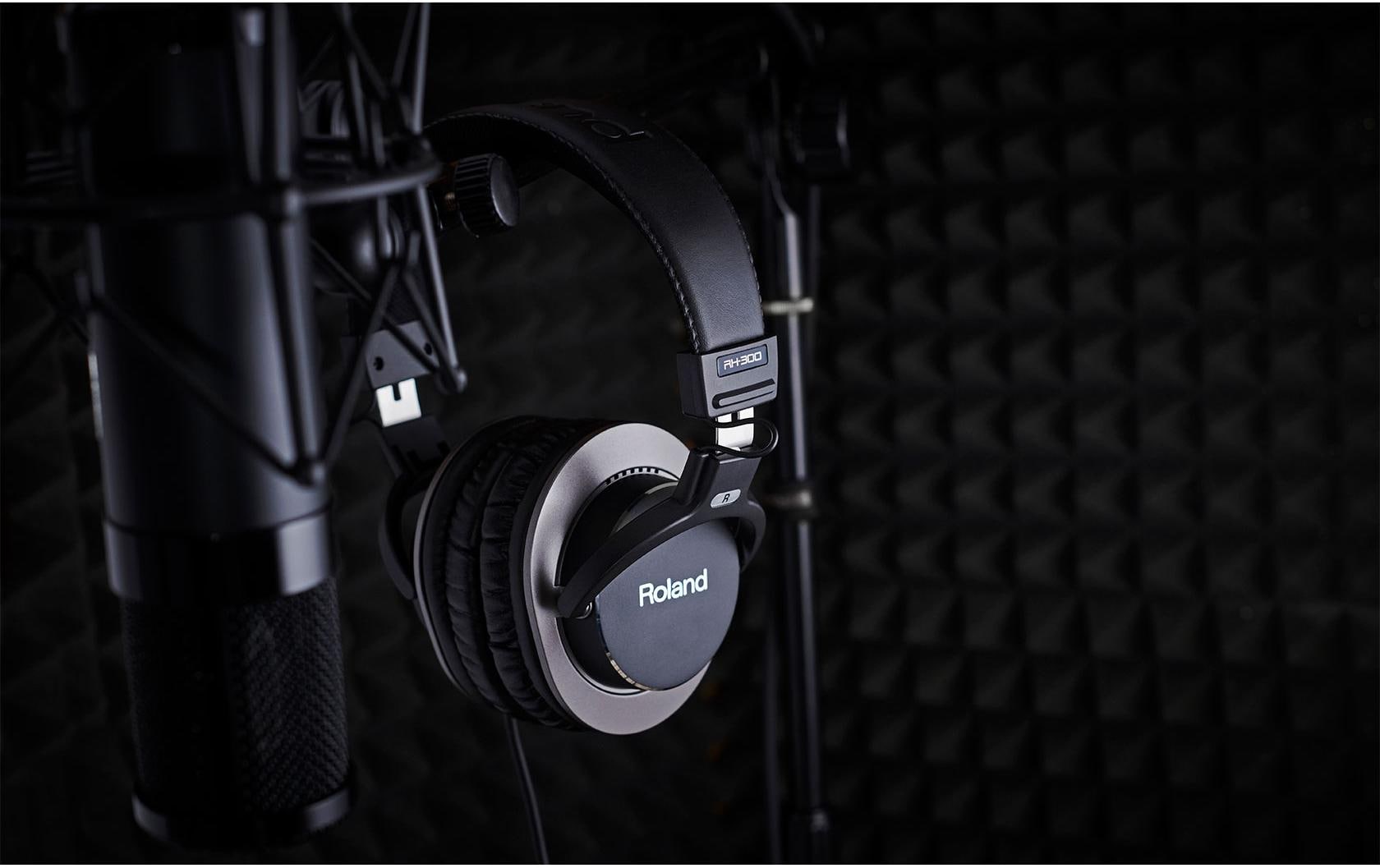 Roland RH-300 – Over-Ear Studiokopfhörer – geschlossen, 3,4 m Kabel – schwarz, über 32 Ω