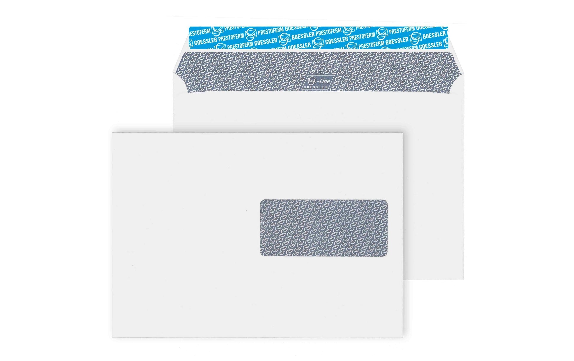 Goessler Couvert C5, Fenster rechts, Haftklebung, weiss, 100 g/m², mit Innendruck – 500 Stk.