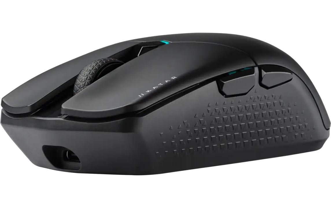 Corsair KATAR ELITE Wireless Gaming-Maus – kabellos, 6 Tasten, für Rechtshänder, integrierter Speicher, schwarz