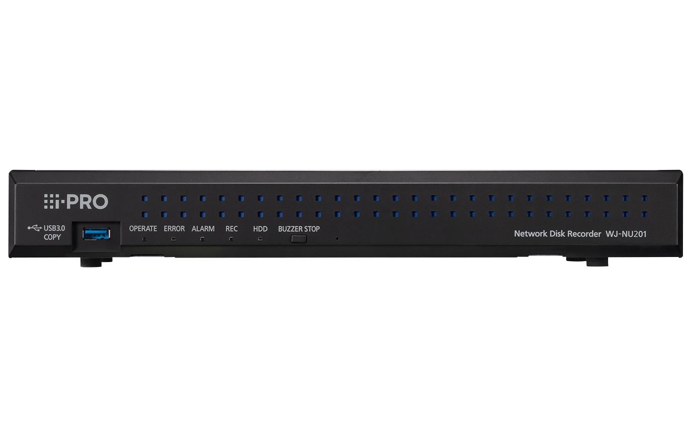 i-PRO WJ-NU201KG Netzwerkrecorder – 8 Kanäle, 8× PoE+ (30 W), 20 TB Speicher