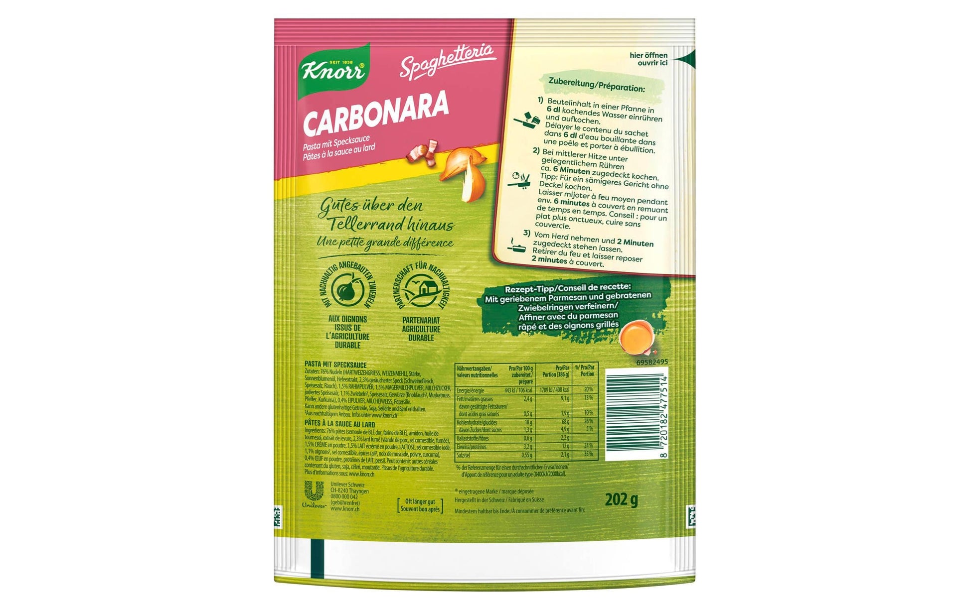Knorr Spaghetteria Pasta-Gericht Carbonara – 202 g