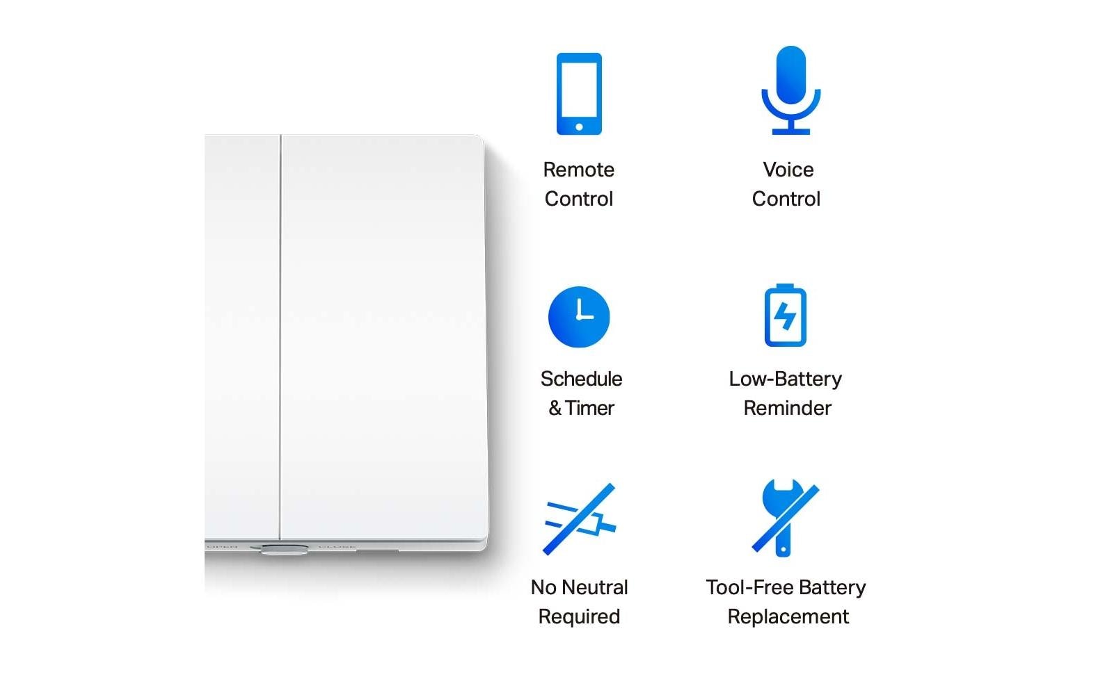 TP-Link Tapo S220 – Smart-Taster – 2 Tasten, batteriebetrieben (2× AAA), kein Neutralleiter