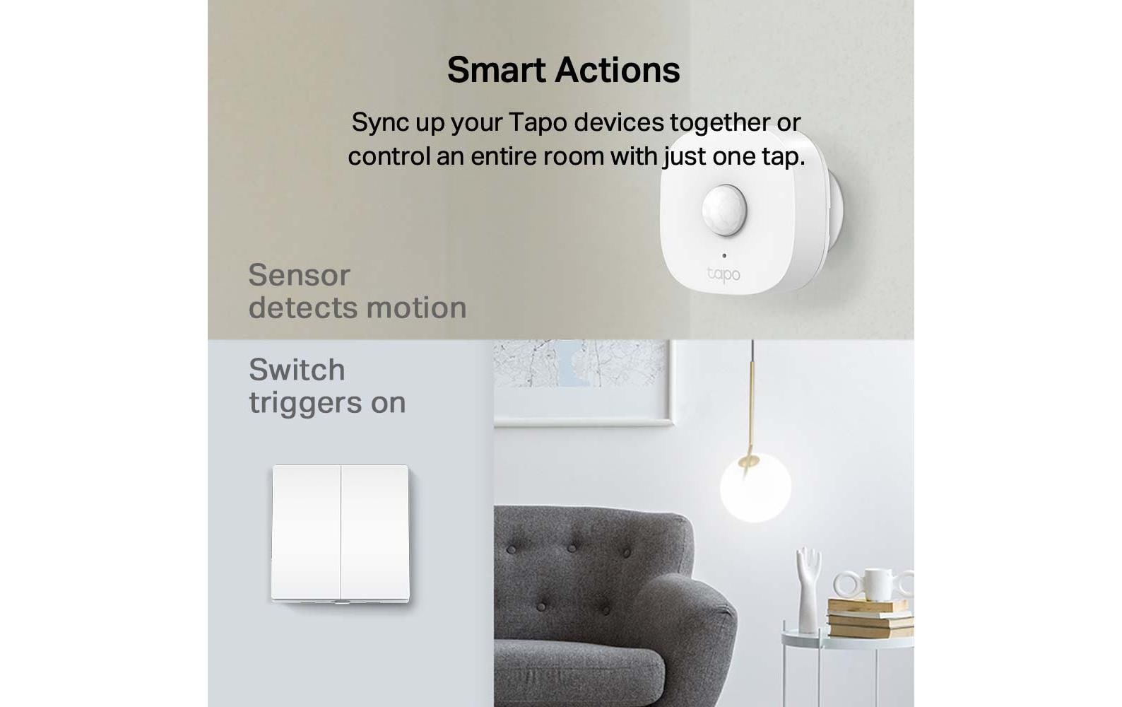 TP-Link Tapo S220 – Smart-Taster – 2 Tasten, batteriebetrieben (2× AAA), kein Neutralleiter