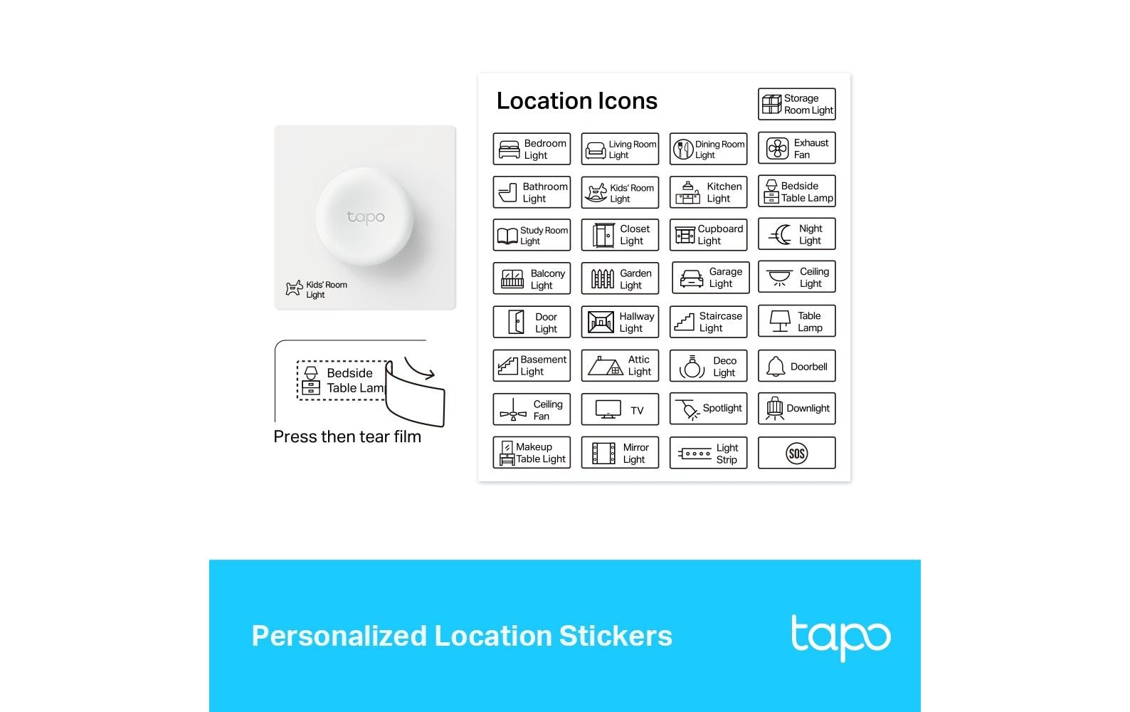 TP-Link Tapo S200D – Smart-Taster – 886–922 MHz, Batterie (CR2032), Tasten und Drehregler – für Tapo Smart Hub