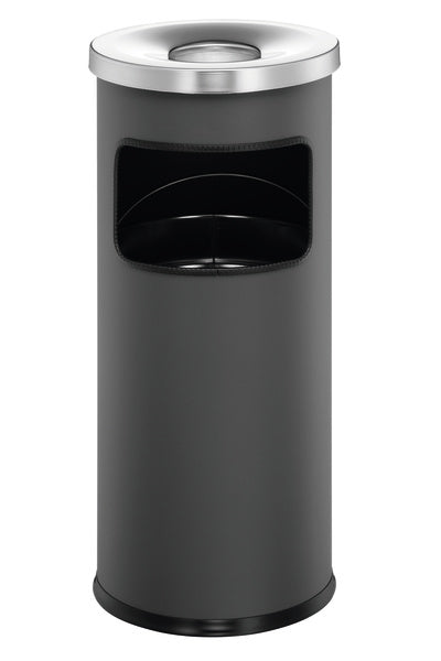 Durable Standascher – 2 + 17 l – Metall, Anthrazit – Löschkopf, selbstlöschend – Ø 250 × H 630 mm