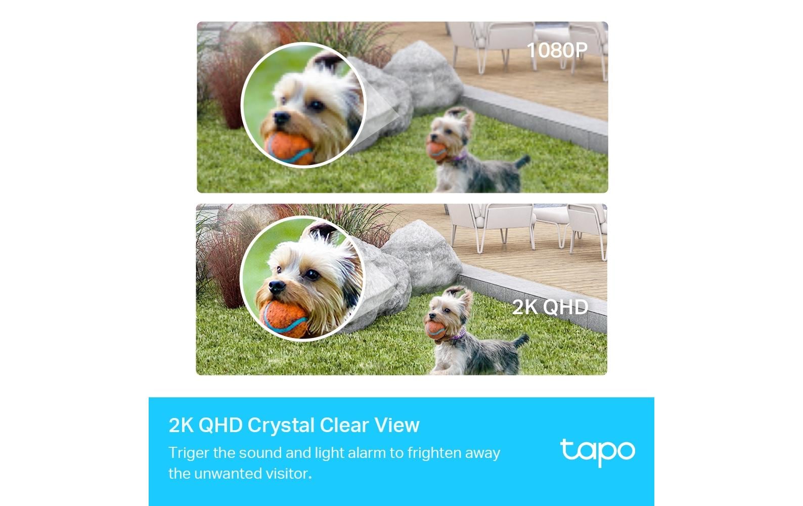 TP-Link Tapo C420S2 IP-Sicherheitskamera – 3,7 MP, Reichweite 850 m, IP65, Weiss