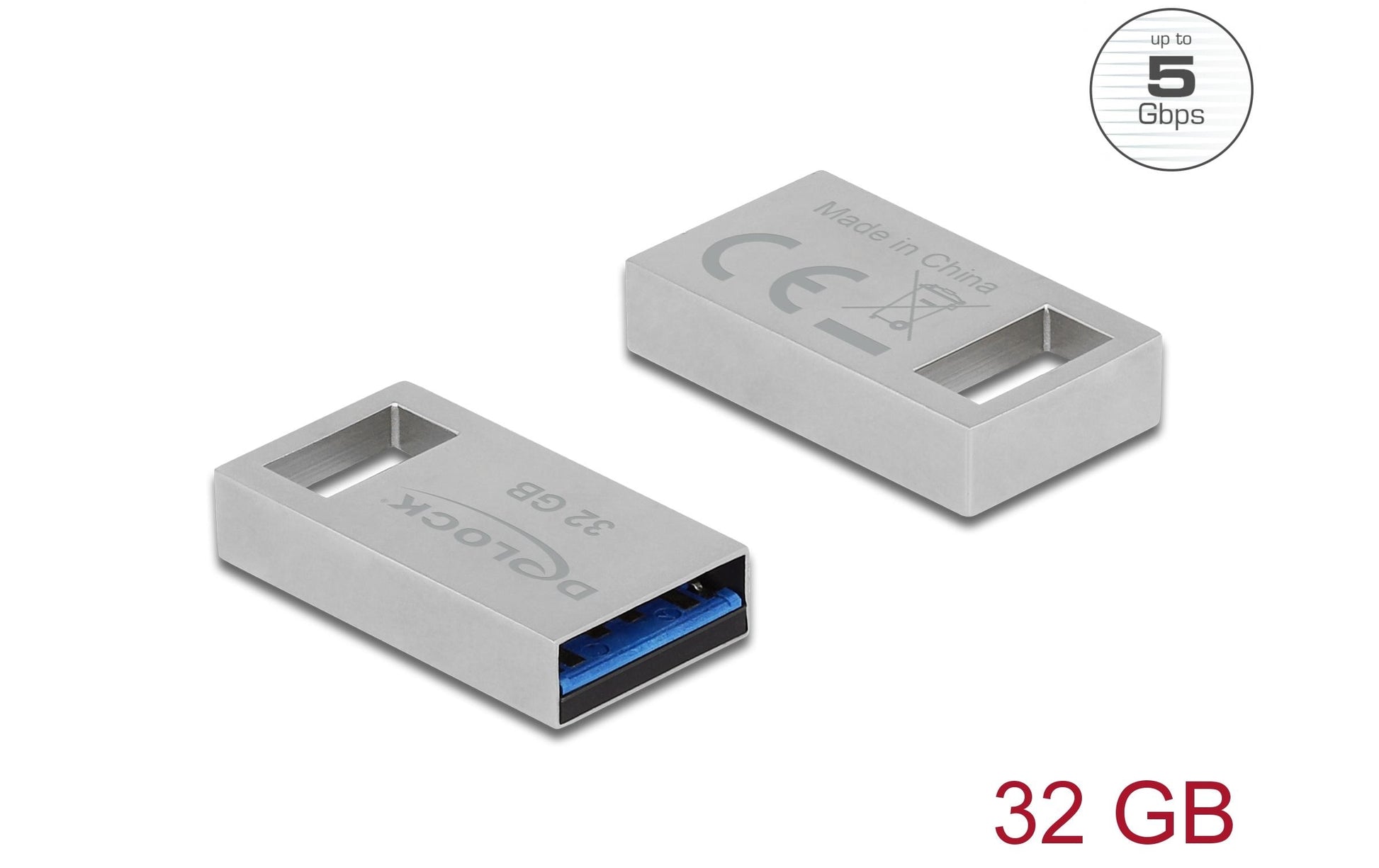 DeLOCK USB 3,2 Gen 1 32 GB – Ohne Deckel, für USB Typ‑A