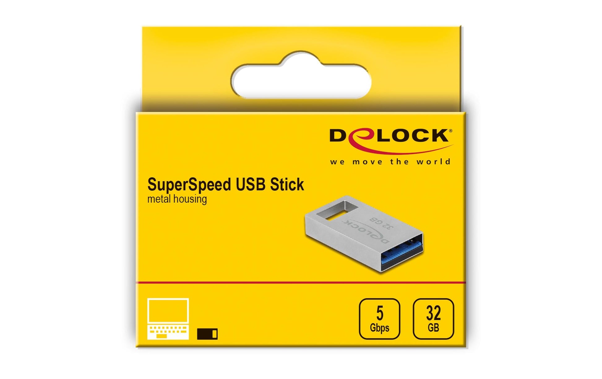 DeLOCK USB 3,2 Gen 1 32 GB – Ohne Deckel, für USB Typ‑A