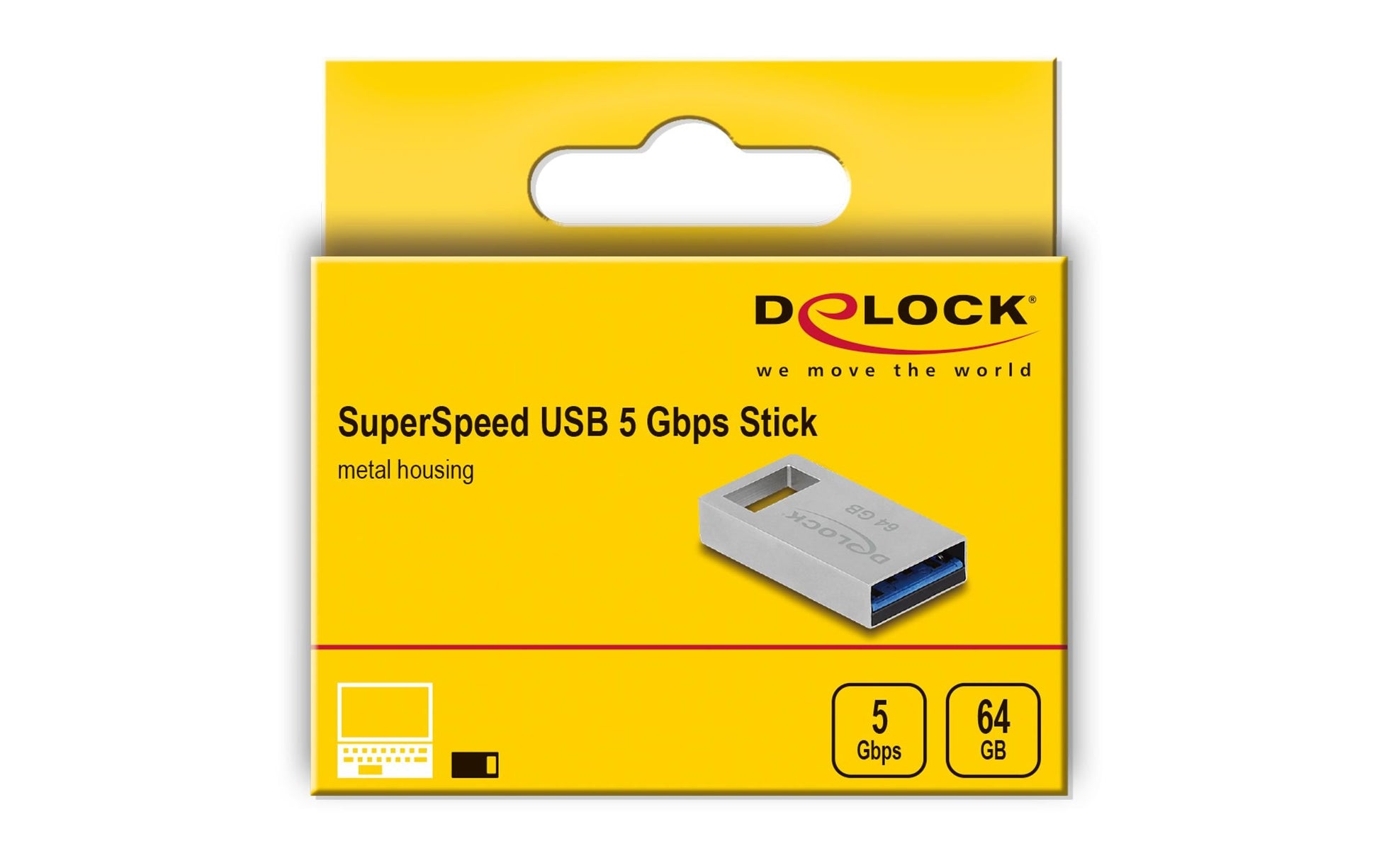 DeLOCK USB3.2 Gen 1 USB-Stick 64 GB – USB Typ-A