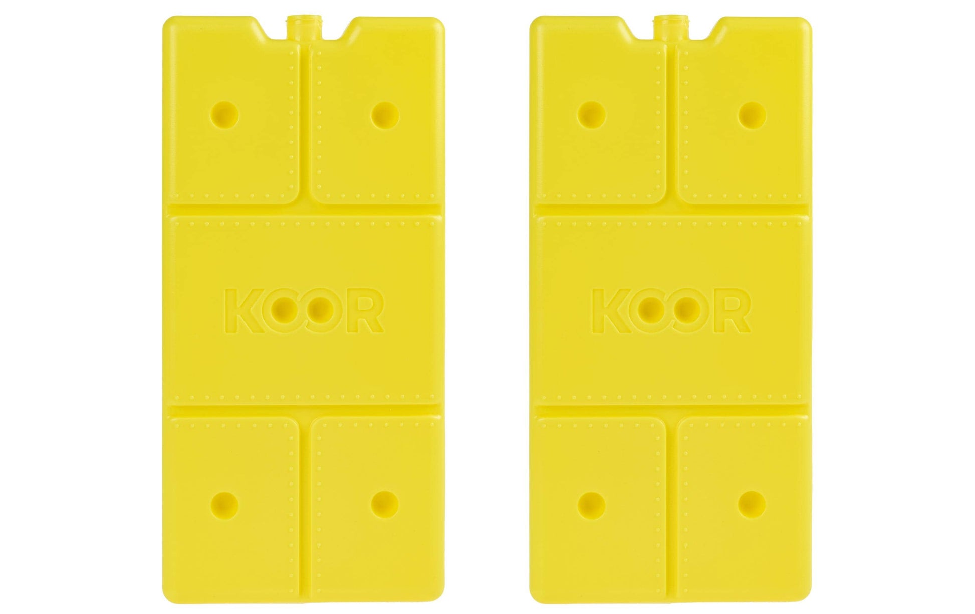 KOOR Kühlelement Arctico L – Lebensmittelecht – 120×250×20 mm, 525 g – Gelb – 2 Stk.