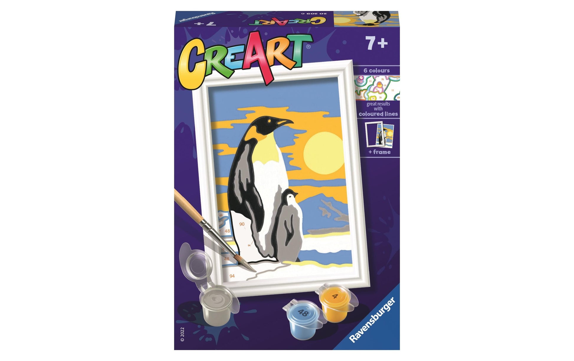 Ravensburger Serie F – Malen-nach-Zahlen-Set – Pinguin – ab 7 Jahren