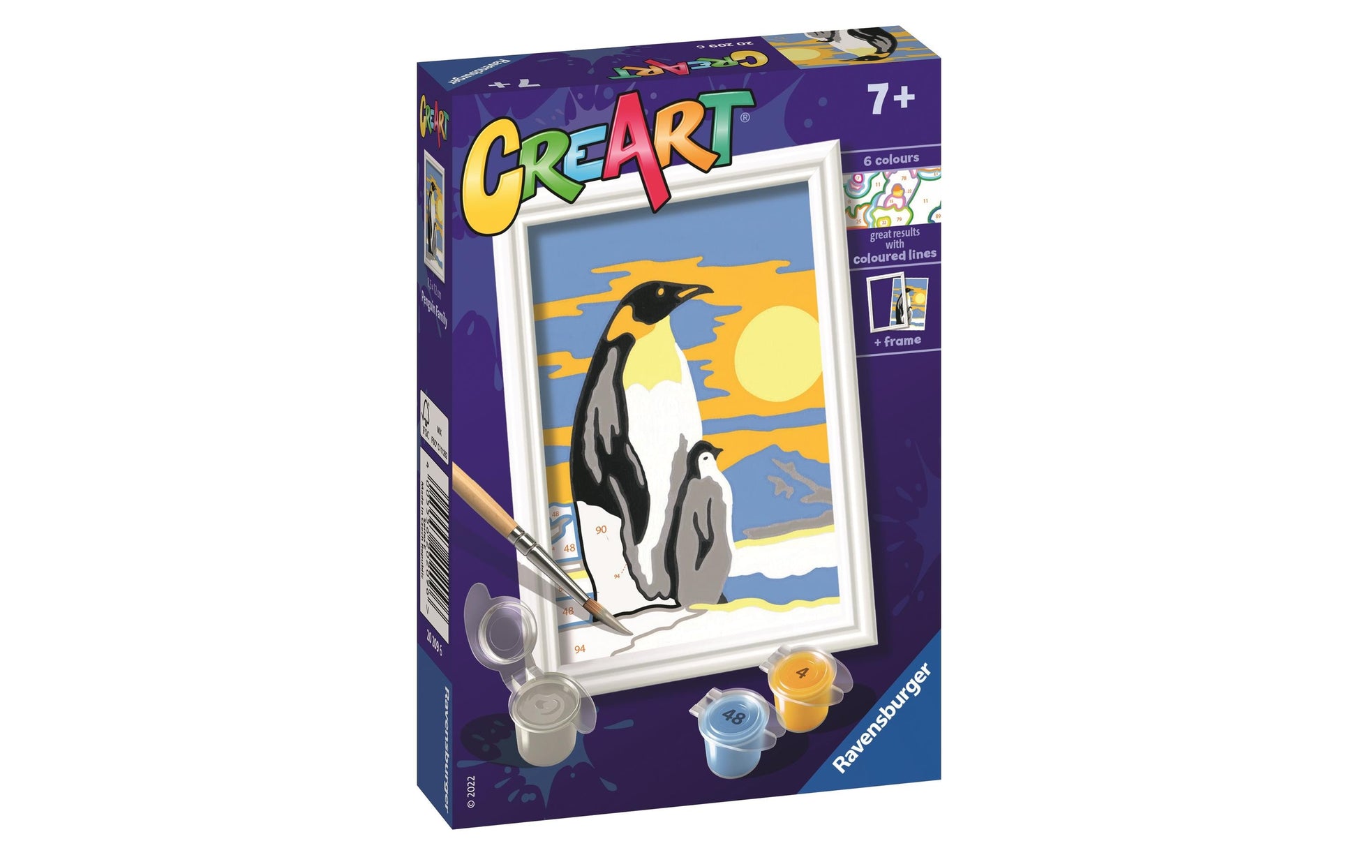 Ravensburger Serie F – Malen-nach-Zahlen-Set – Pinguin – ab 7 Jahren