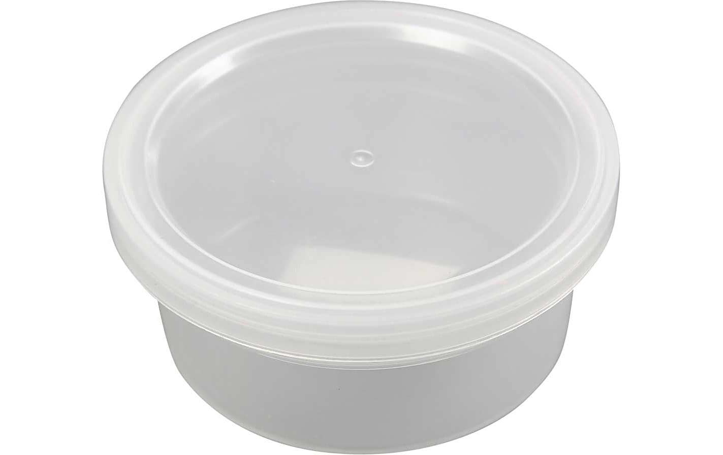 Creativ Company Dose – Ø 84 × 38 mm, 125 ml, Kunststoff, mit Deckel, transparent – 20 Stk.